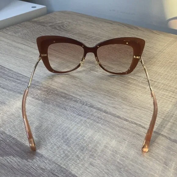 CHLOE Boho Butterfly CE175S 749 Peach Brown Pink Gradient 63mm Sunglasses (#675) - Picture 7 of 15